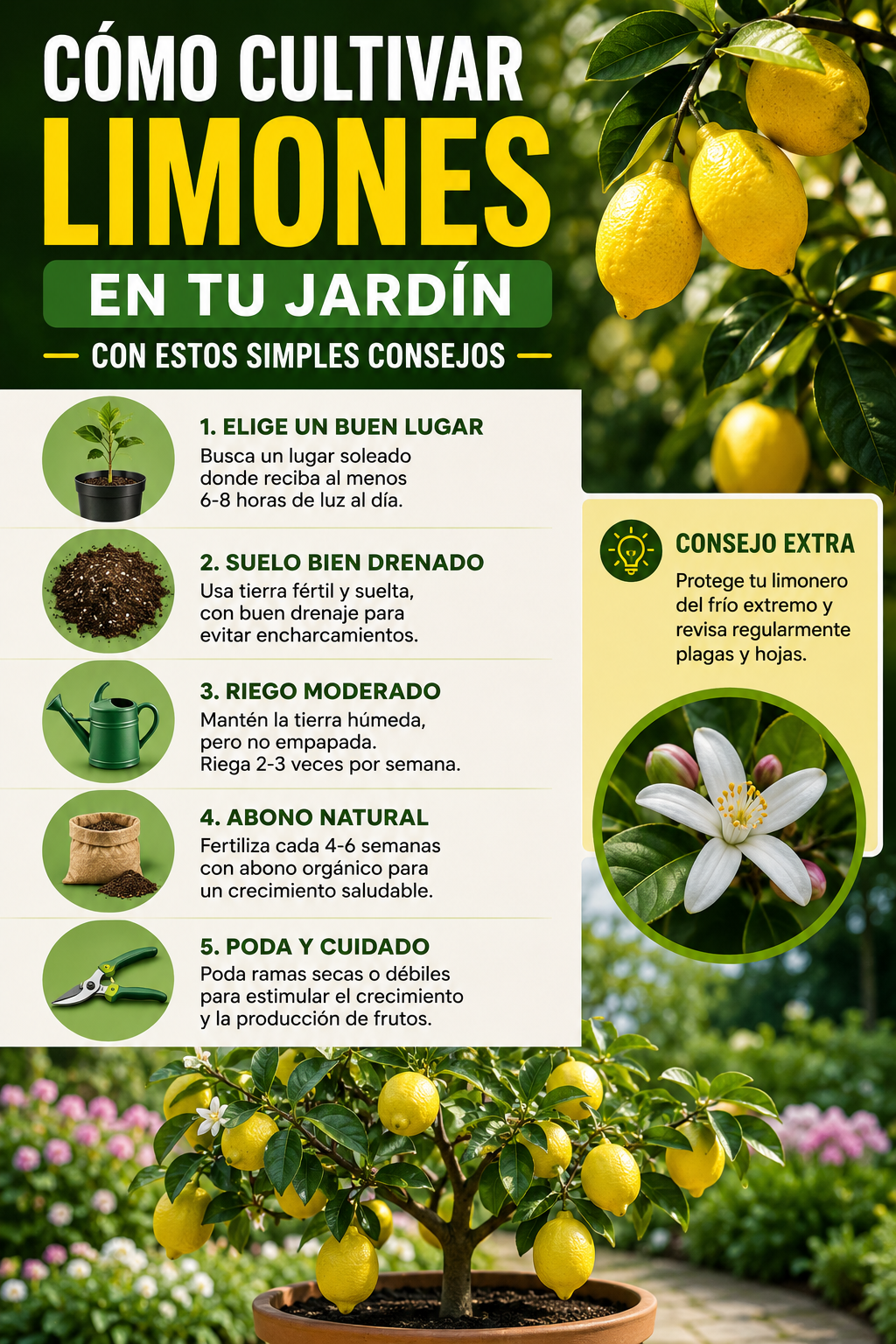 Cómo cultivar limones en tu jardín con estos simples consejos