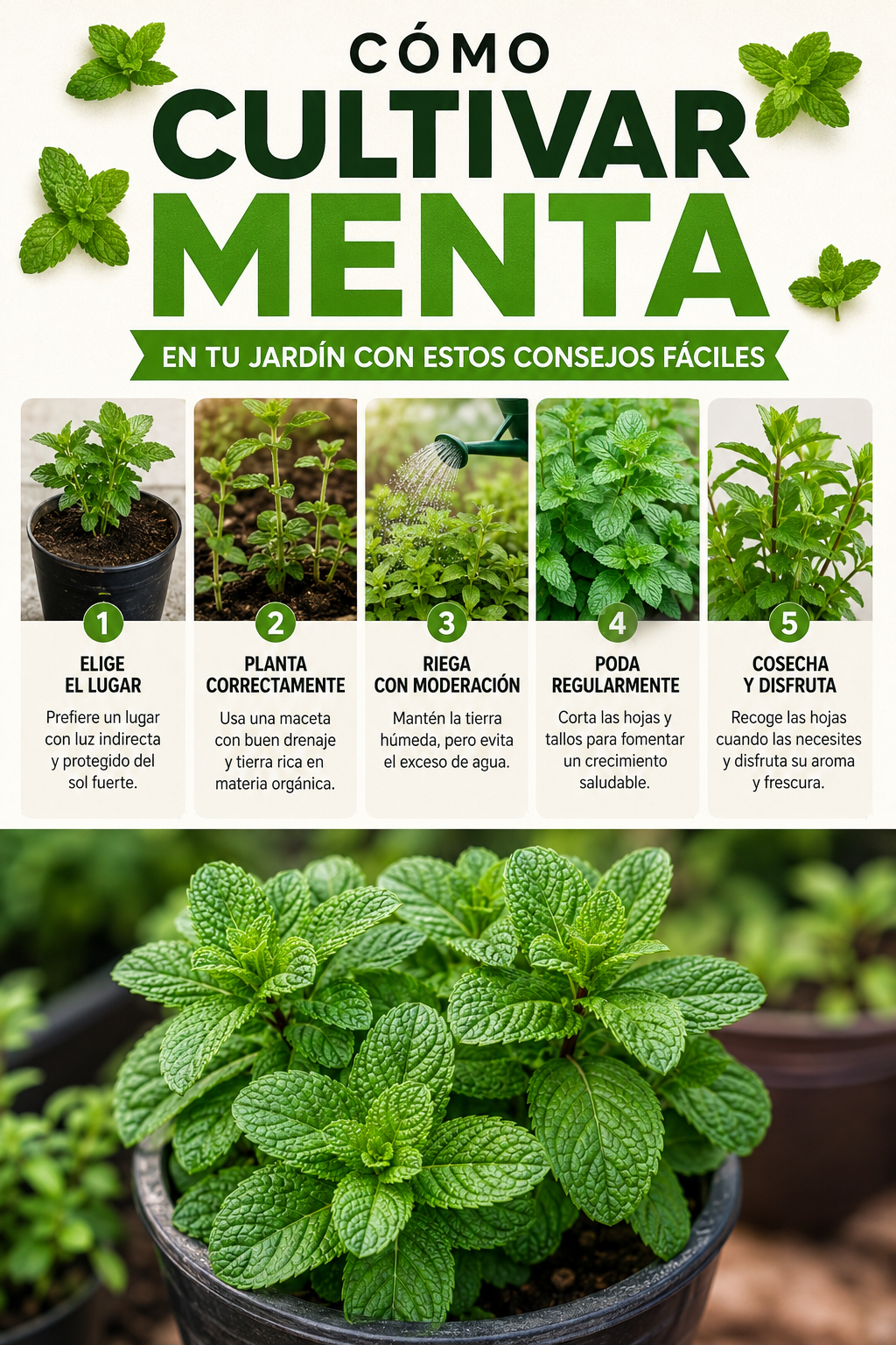 Cómo cultivar menta en tu jardín con estos consejos fáciles