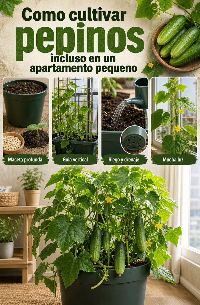 Cómo cultivar pepinos incluso en un apartamento pequeño
