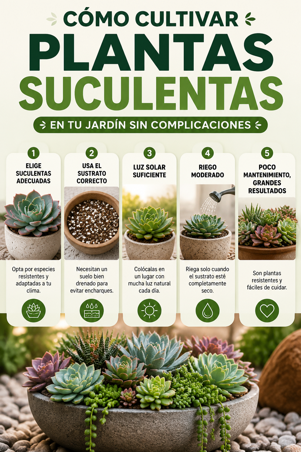 Cómo cultivar plantas suculentas en tu jardín sin complicaciones