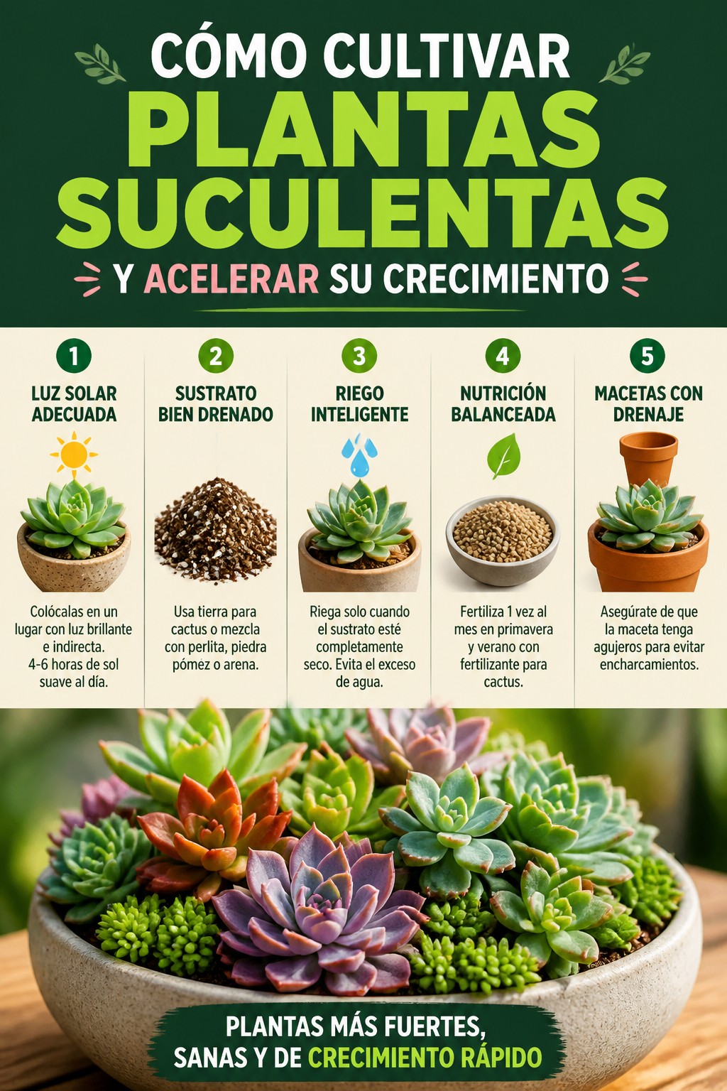 Cómo cultivar plantas suculentas y acelerar su crecimiento