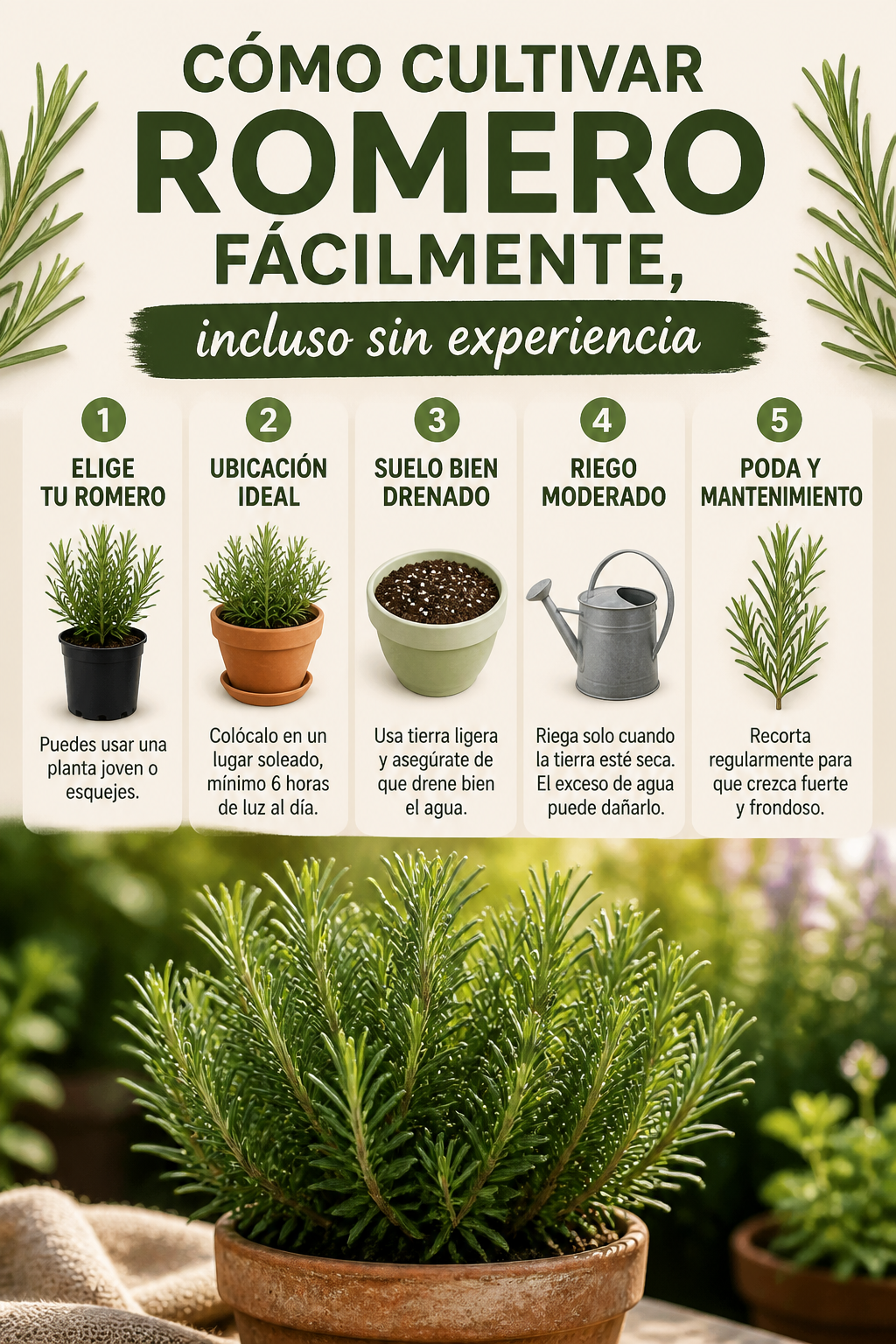 Cómo cultivar romero fácilmente, incluso sin experiencia