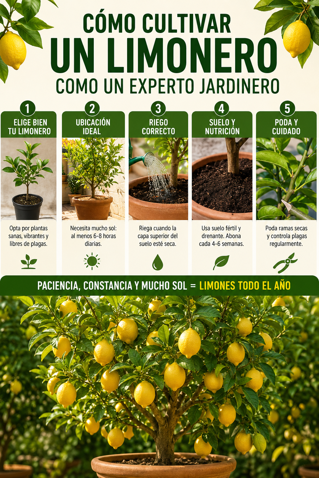 Cómo cultivar un limonero como un experto jardinero