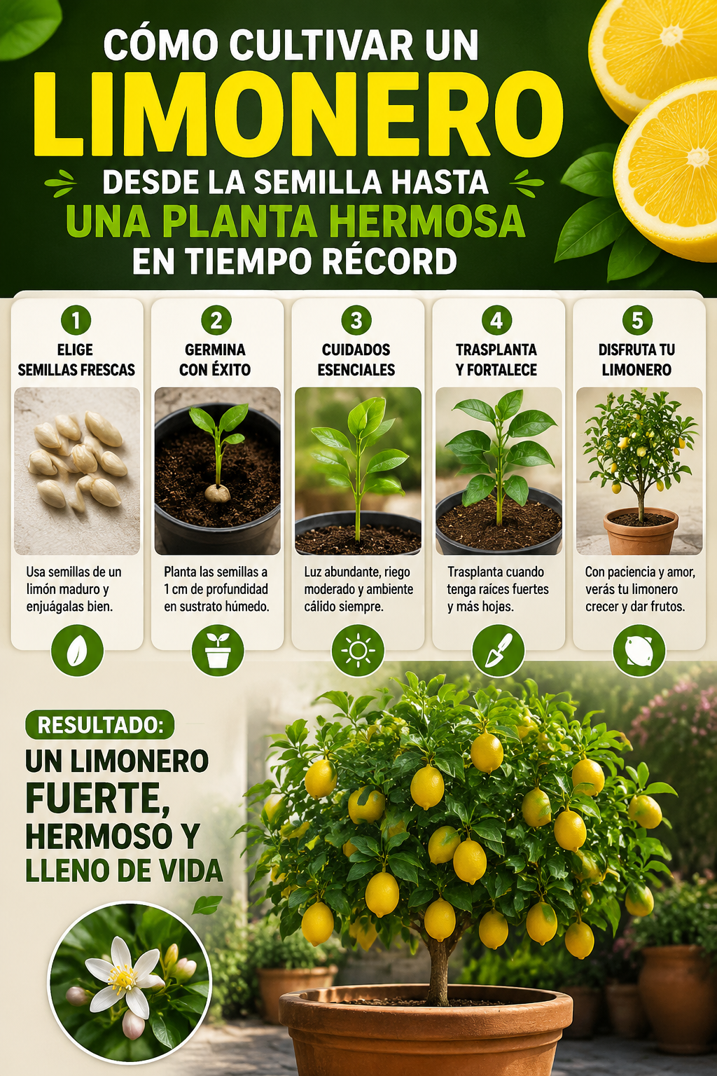 Cómo cultivar un limonero desde la semilla hasta una planta hermosa en tiempo récord