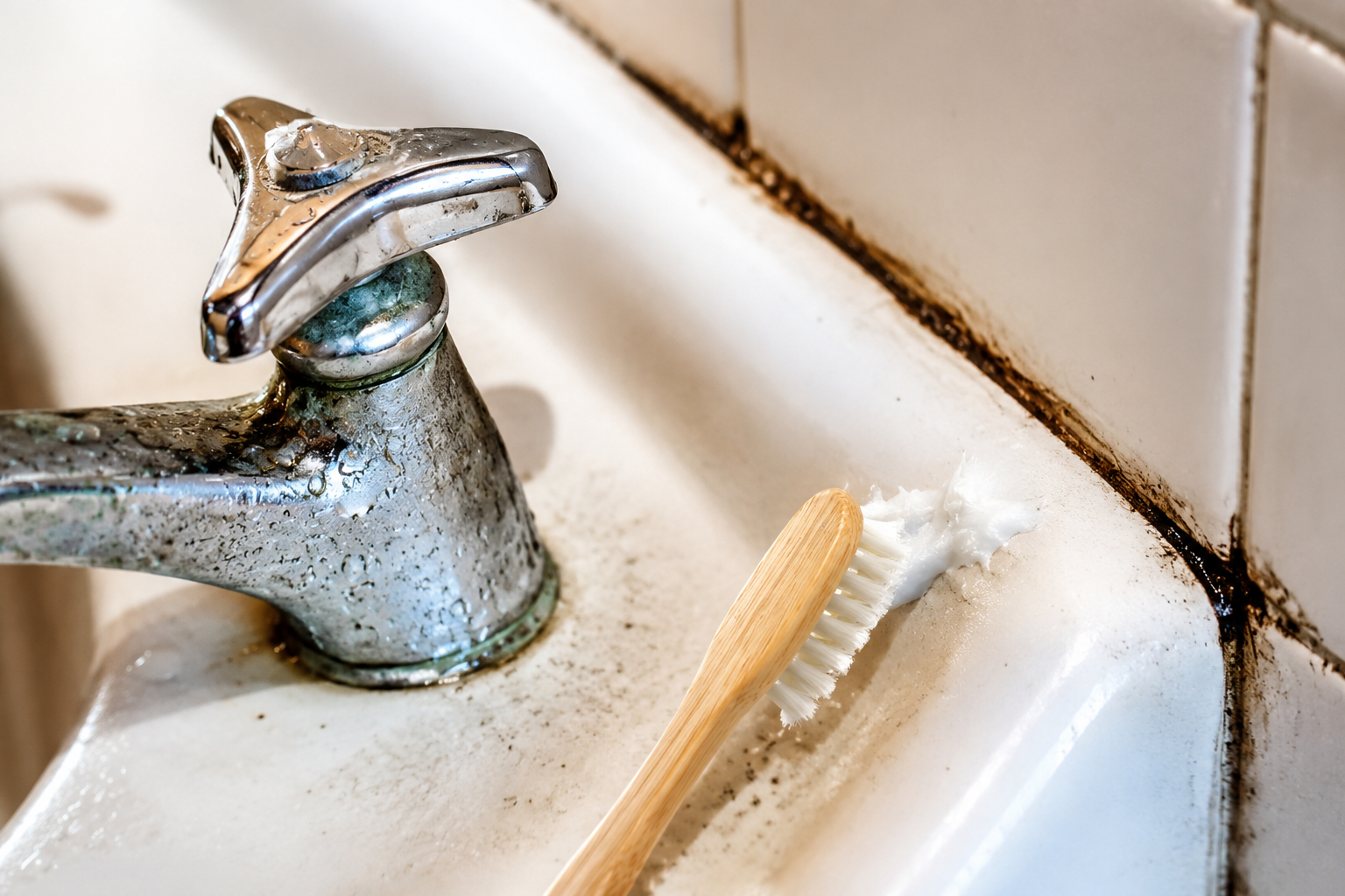 Cómo eliminar el moho negro del sellador del baño en 10 minutos