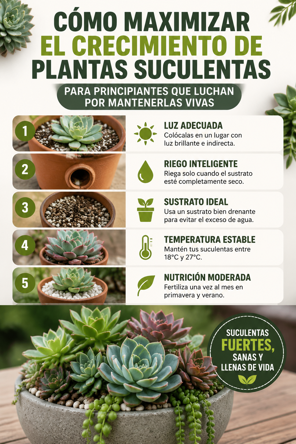 Cómo maximizar el crecimiento de plantas suculentas para principiantes que luchan por mantenerlas vivas