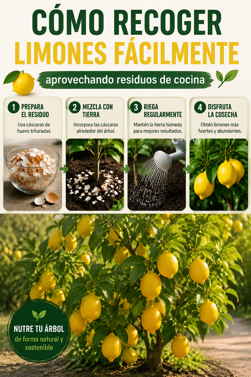 Cómo recoger limones fácilmente aprovechando residuos de cocina