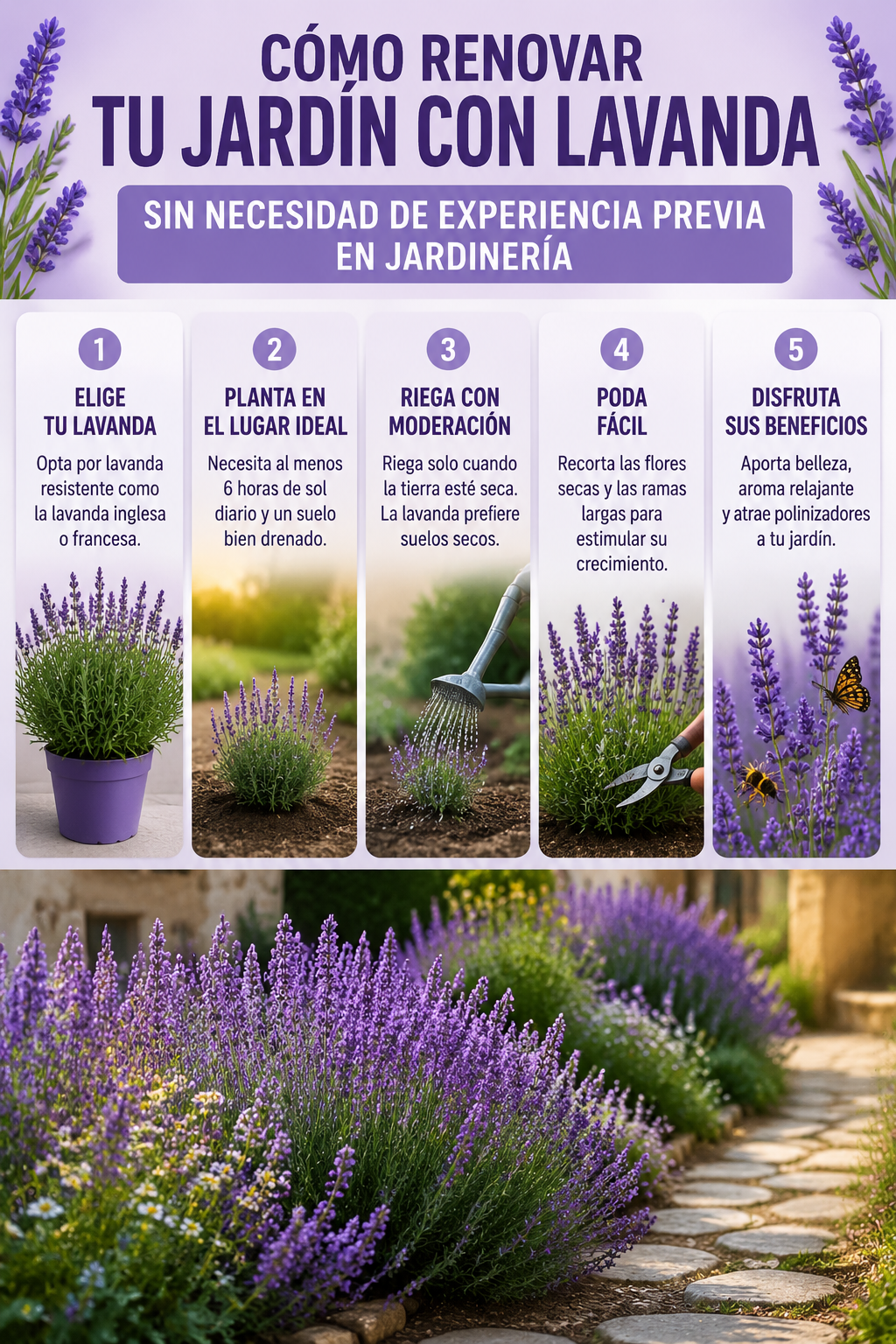 Cómo renovar tu jardín con lavanda sin necesidad de experiencia previa en jardinería