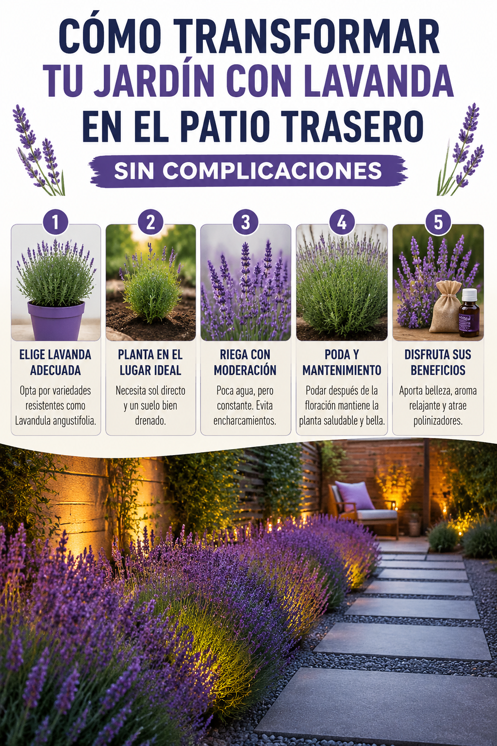 Cómo transformar tu jardín con lavanda en el patio trasero sin complicaciones