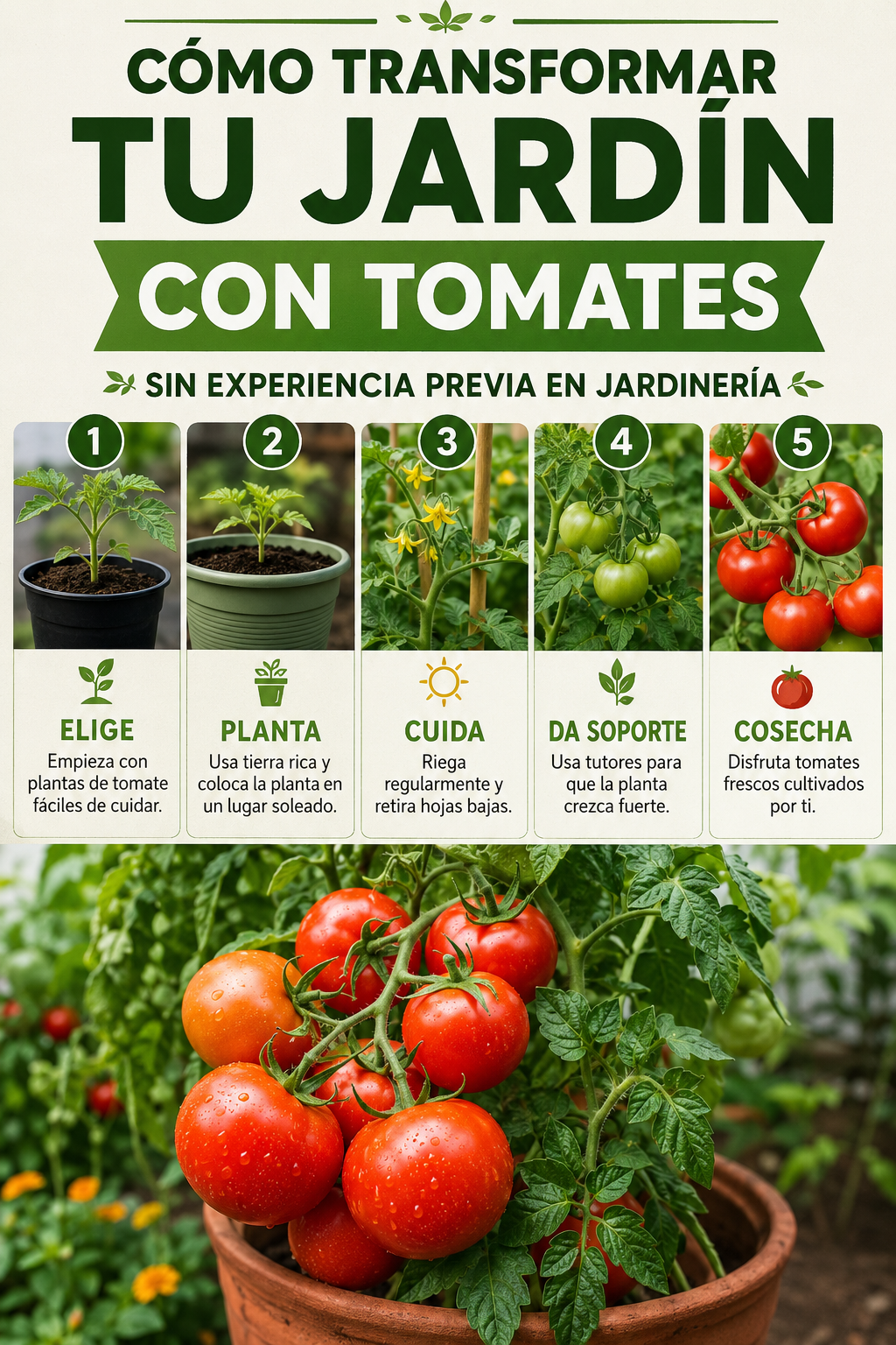 Cómo transformar tu jardín con tomates sin experiencia previa en jardinería