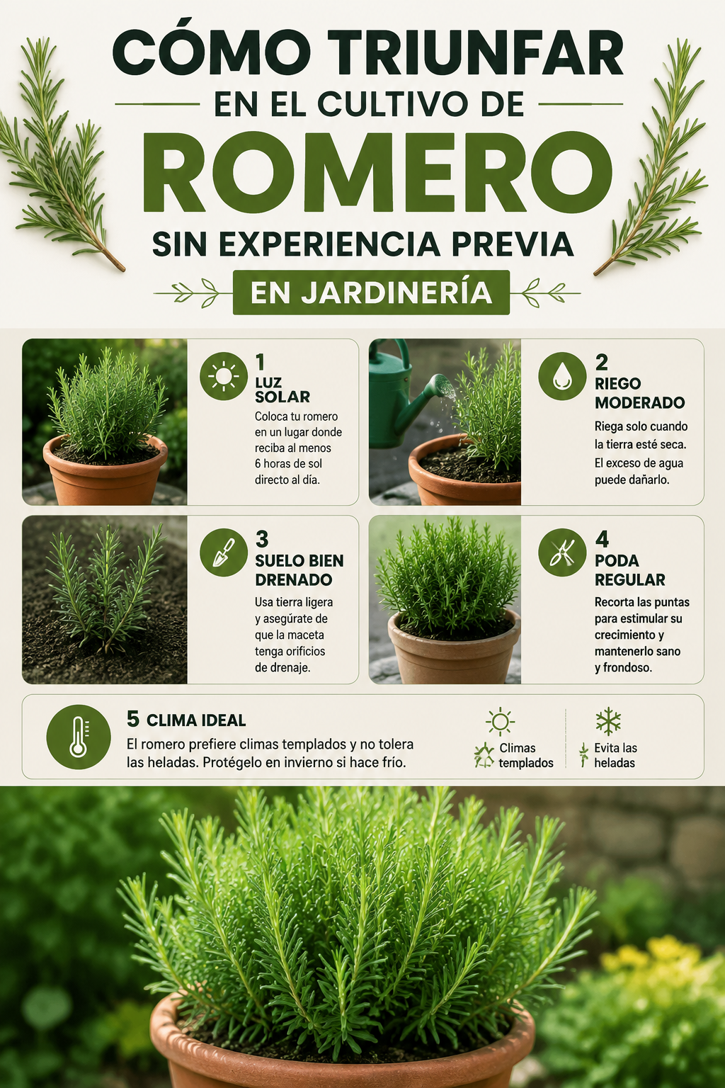 Cómo triunfar en el cultivo de romero sin experiencia previa en jardinería