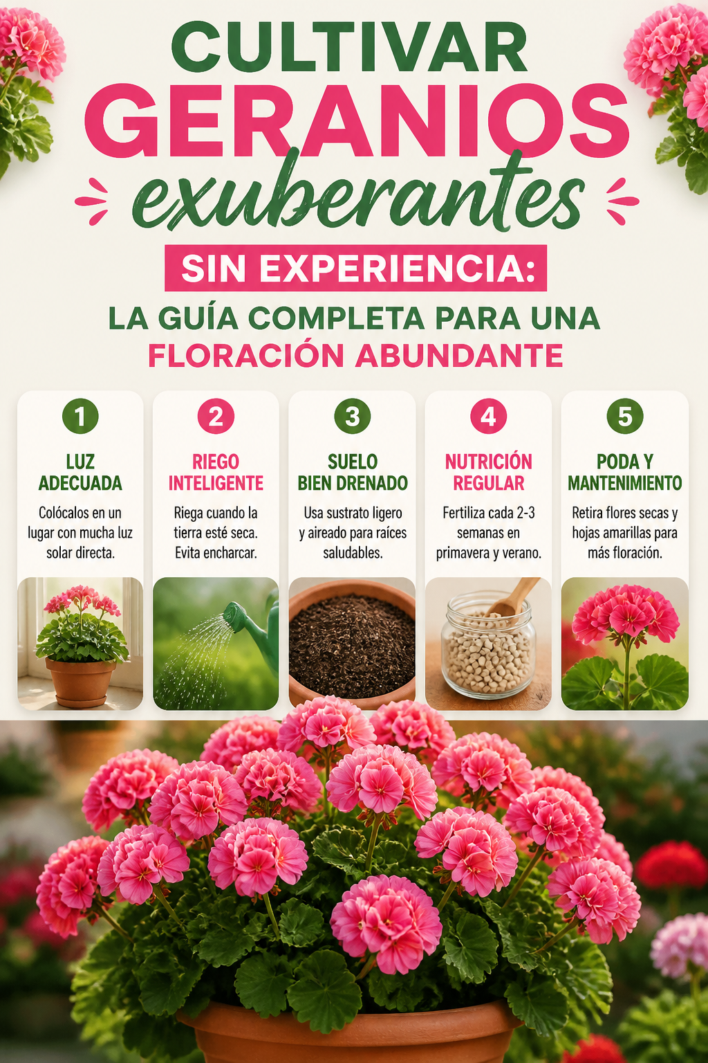 Cultivar geranios exuberantes sin experiencia: la guía completa para una floración abundante