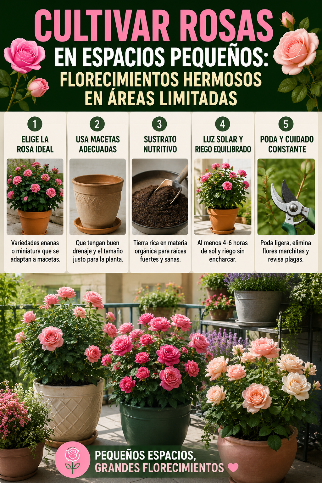 Cultivar rosas en espacios pequeños: florecimientos hermosos en áreas limitadas