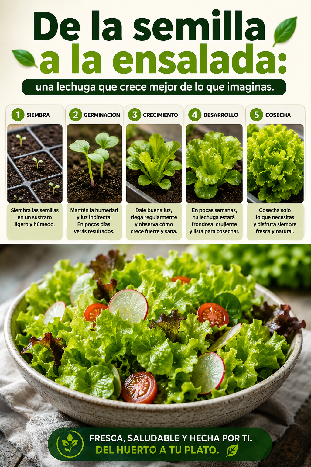 De la semilla a la ensalada: una lechuga que crece mejor de lo que imaginas