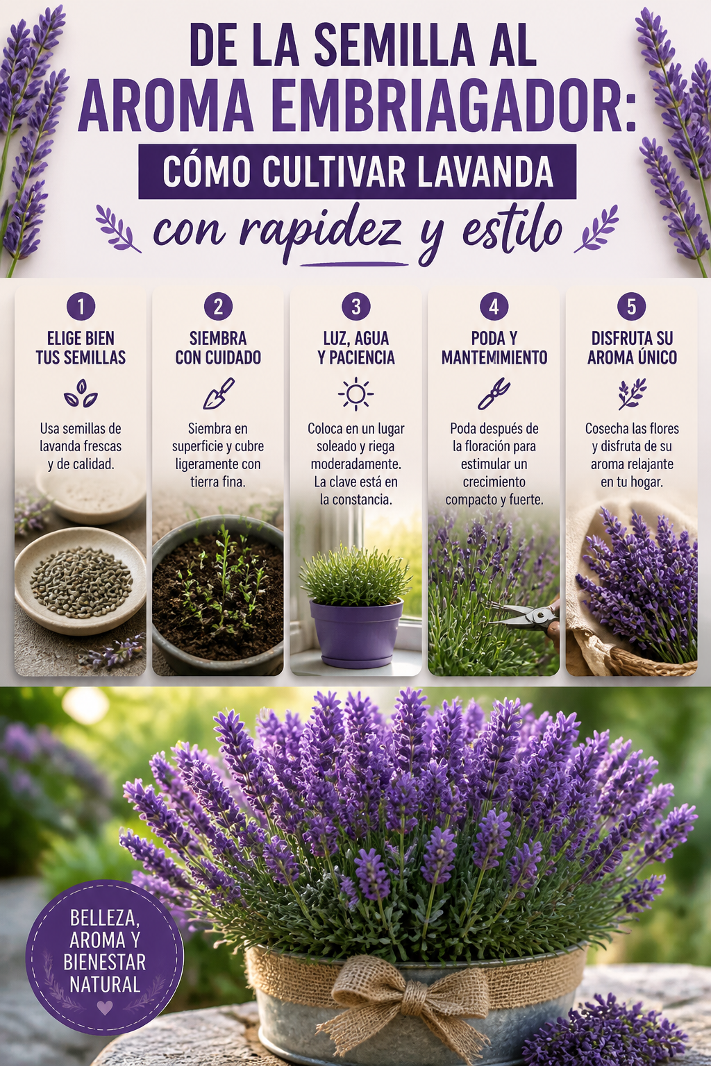 De la semilla al aroma embriagador: cómo cultivar lavanda con rapidez y estilo