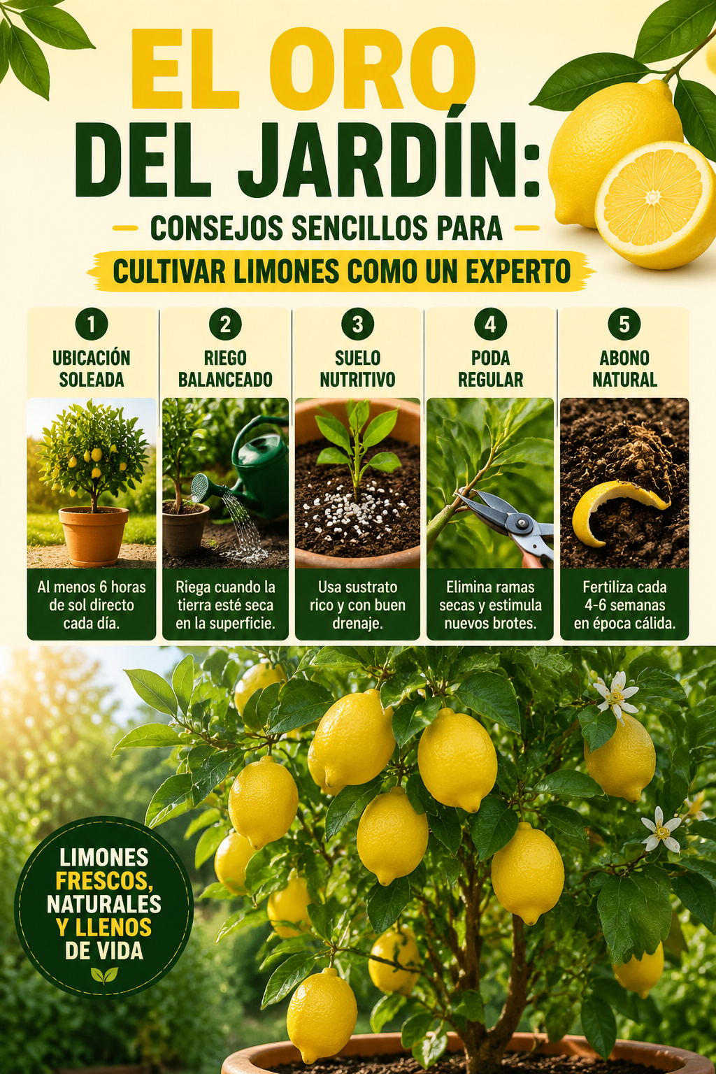 El oro del jardín: consejos sencillos para cultivar limones como un experto