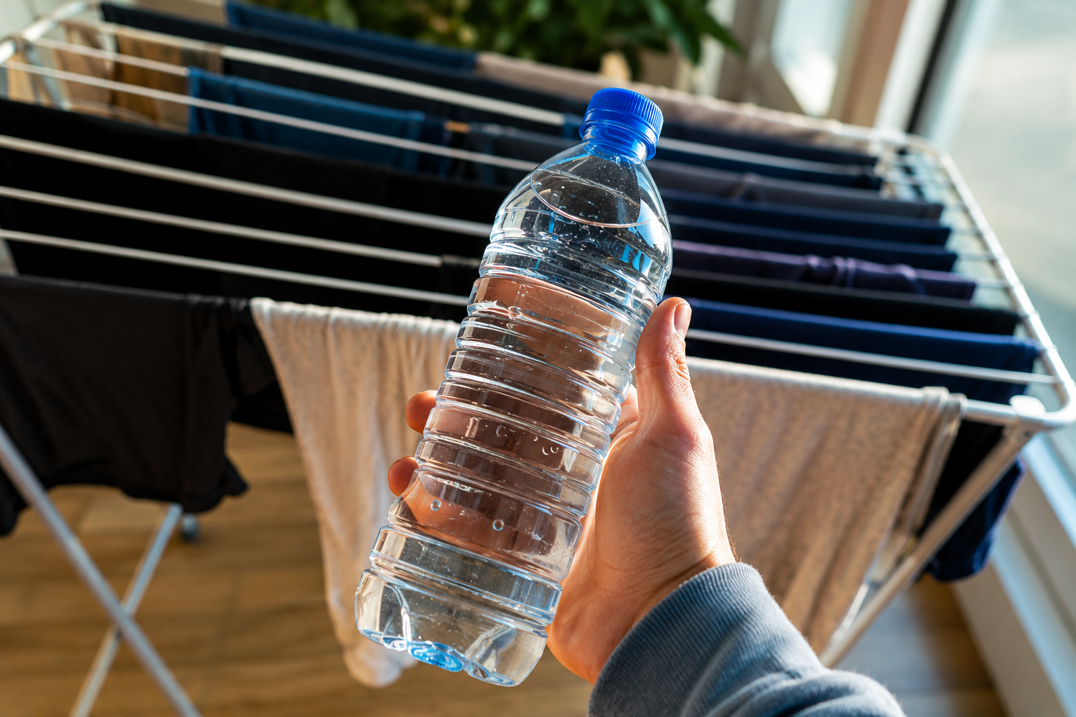 El truco de la botella de agua que reduce un 50 % el tiempo de secado de la ropa en casa