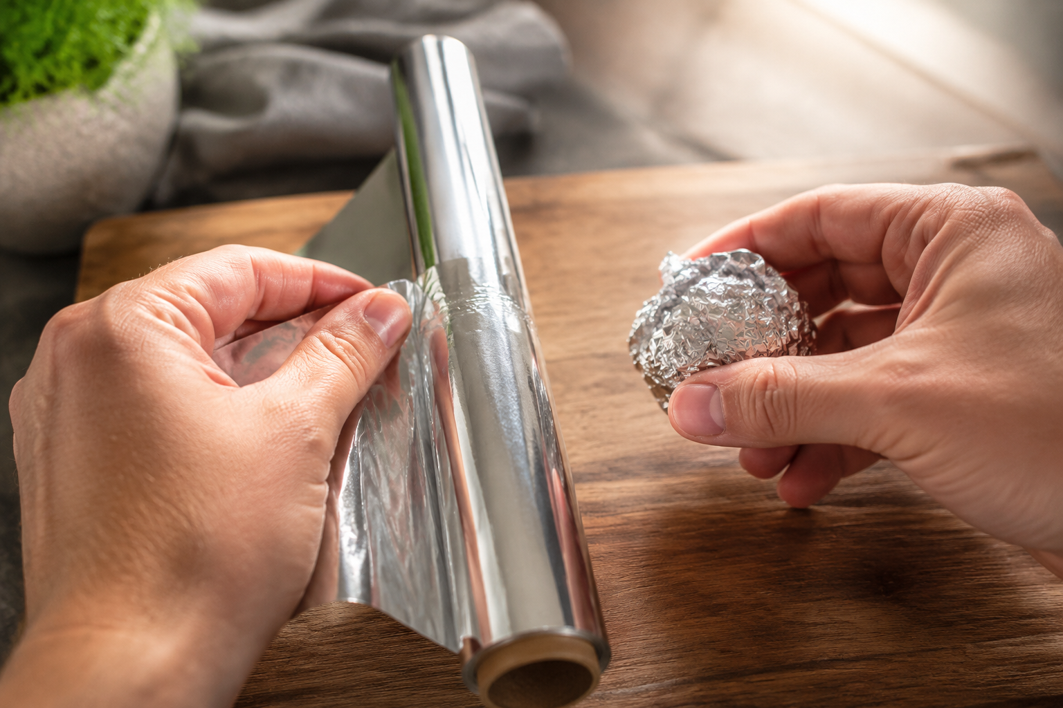 El truco sencillo para evitar que el papel aluminio se rompa