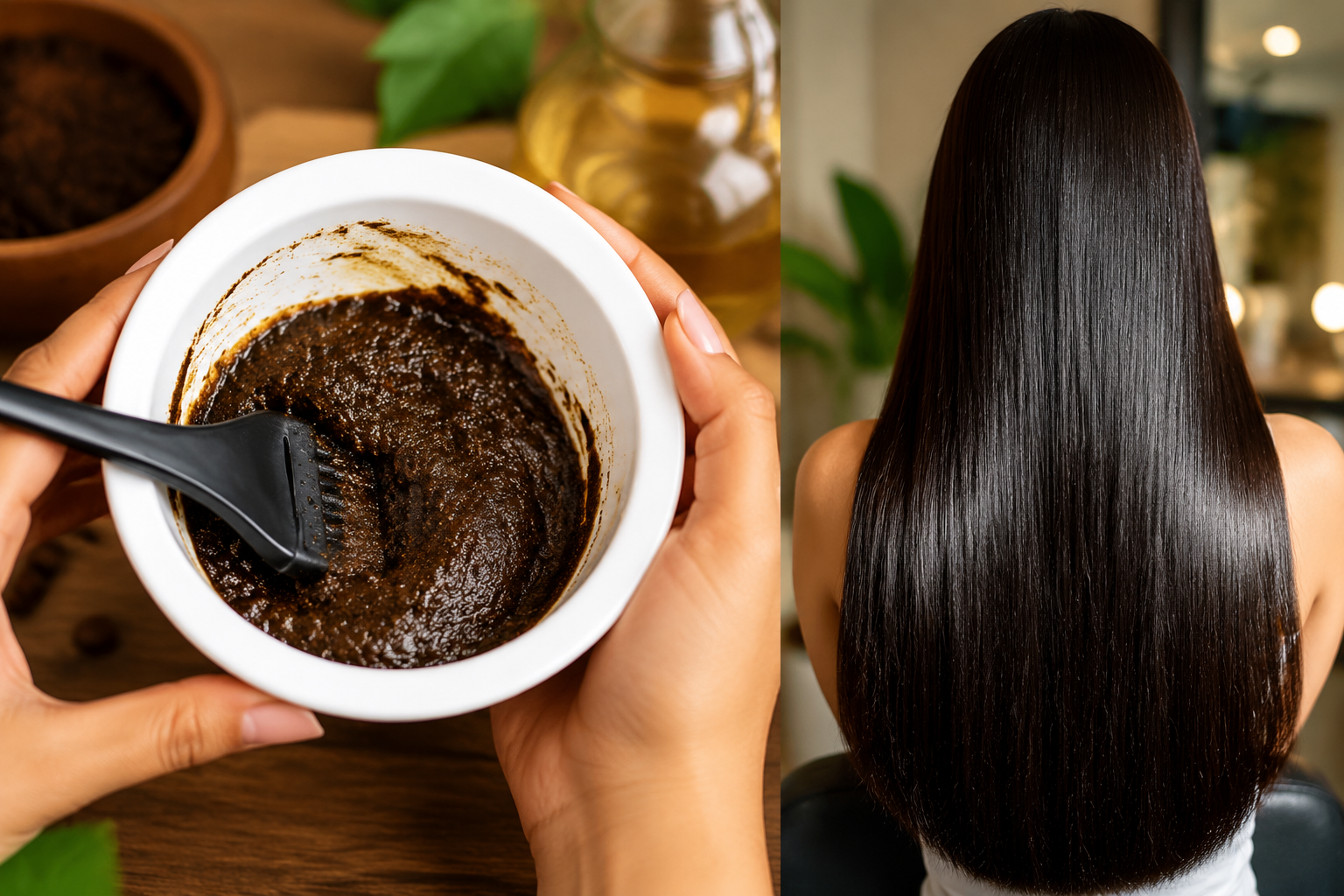 Este champú casero de café y canela estimula el crecimiento del cabello