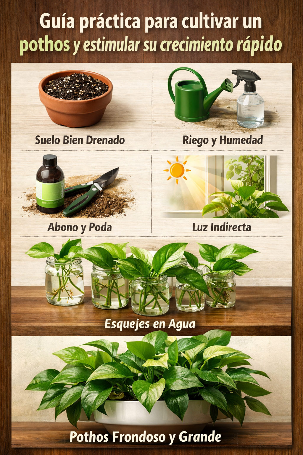 Guía práctica para cultivar un pothos y estimular su crecimiento rápido
