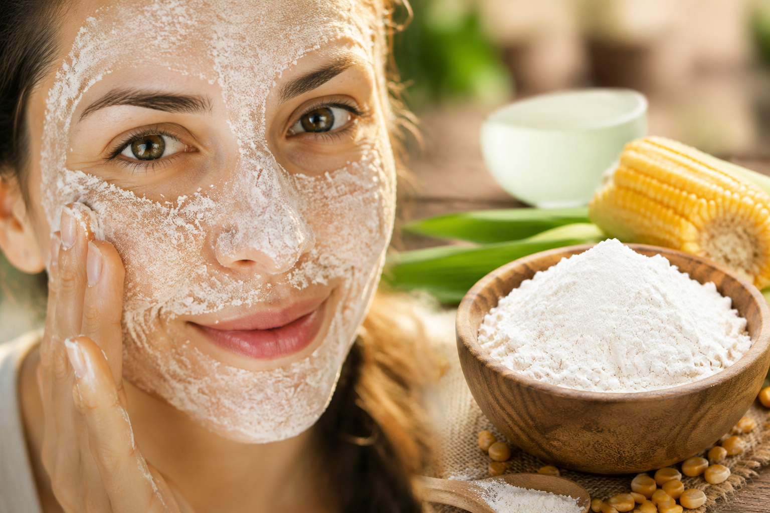 La mascarilla facial de almidón de maíz con efecto similar al botox