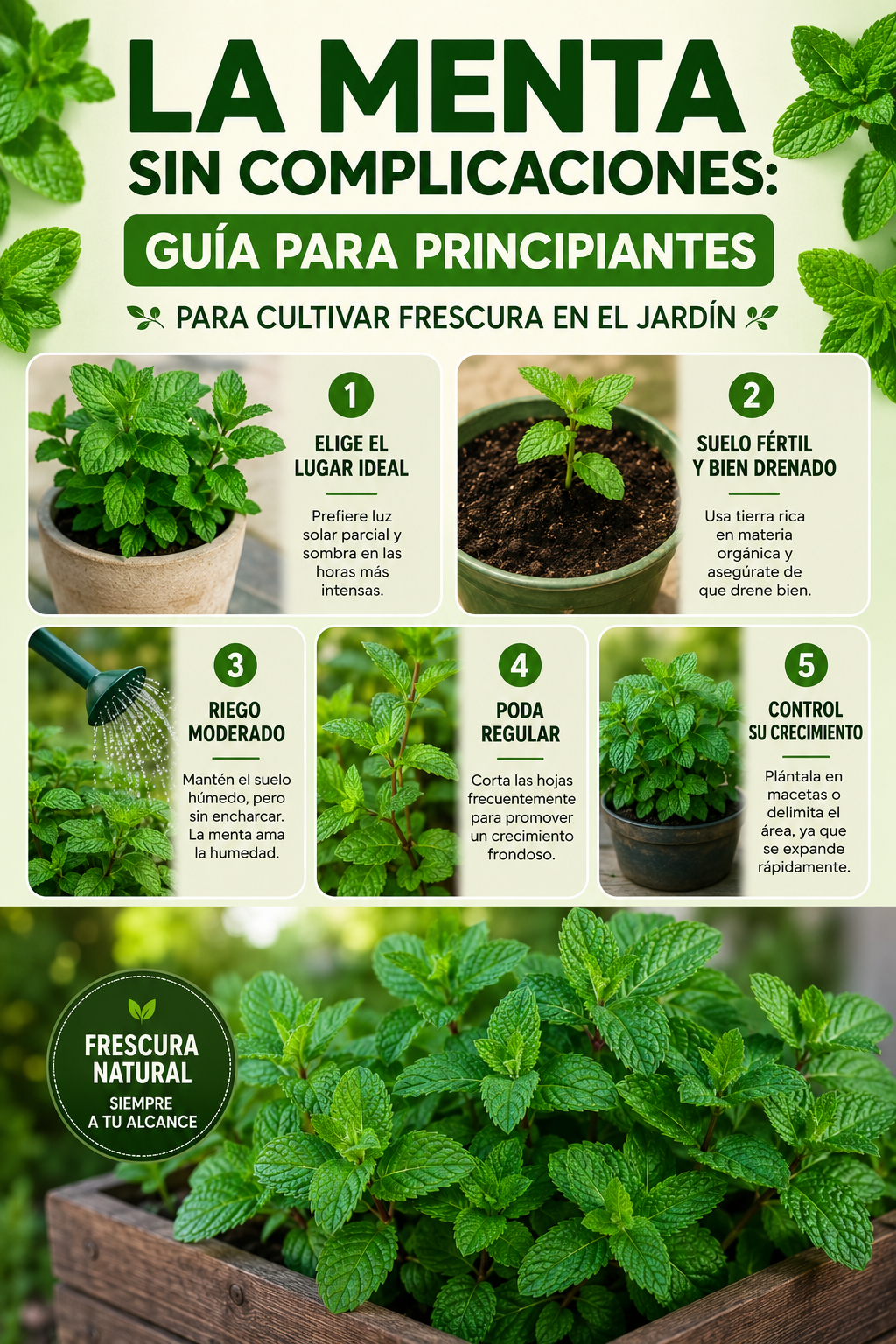 La menta sin complicaciones: guía para principiantes para cultivar frescura en el jardín