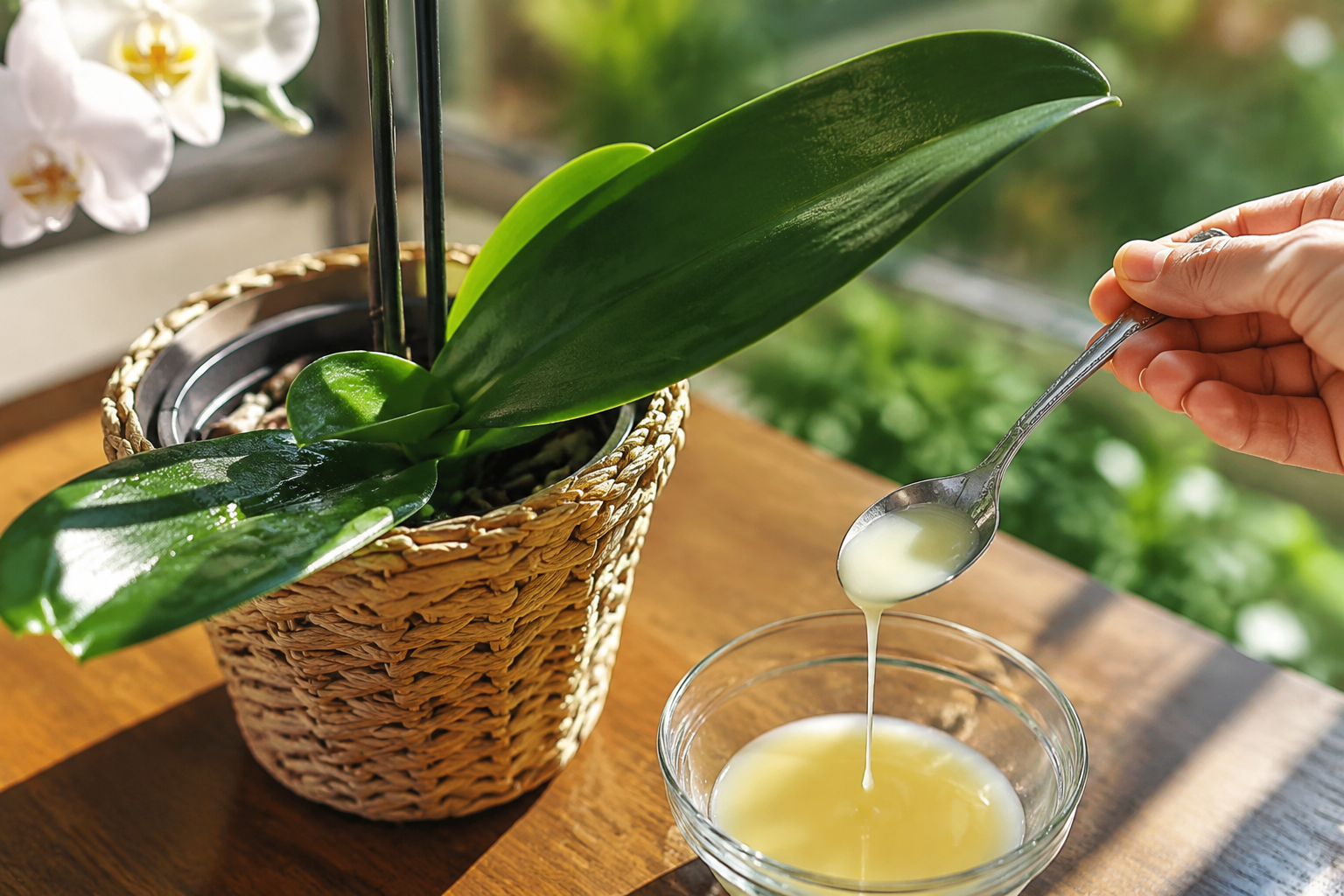 Orquídea saludable y vibrante gracias a este jarabe casero: un cuidado efectivo