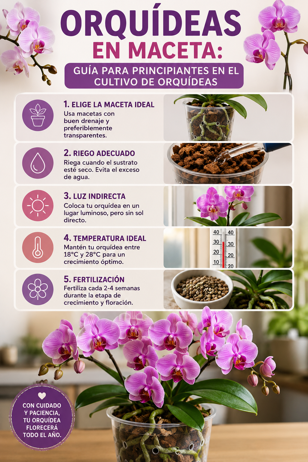 Orquídeas en maceta: Guía para principiantes en el cultivo de orquídeas