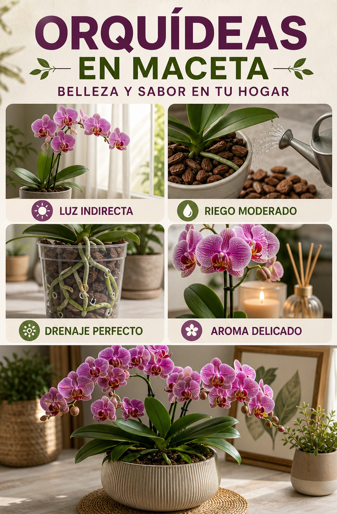 Orquídeas en maceta: belleza y sabor en tu hogar