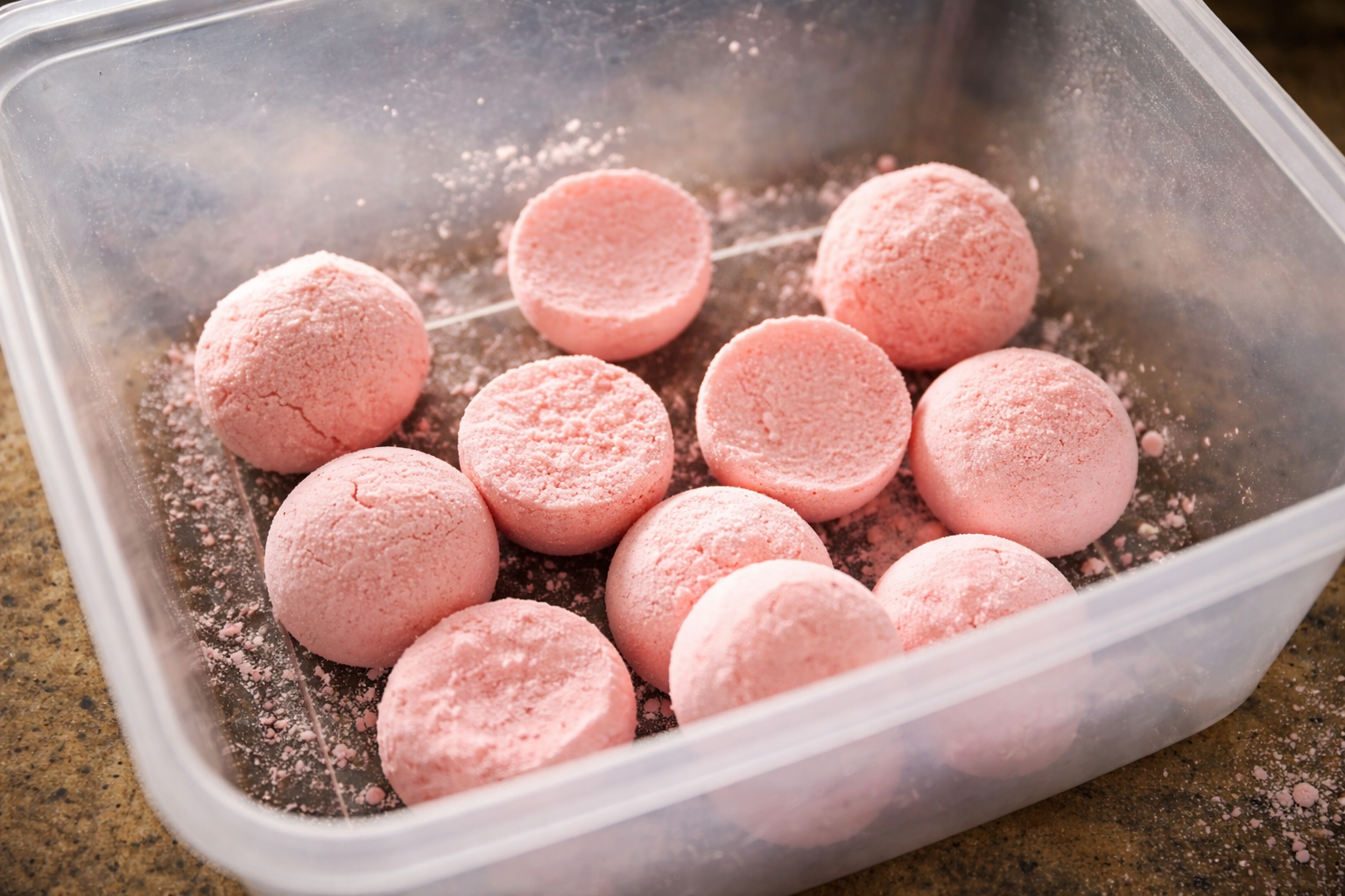 Prepara estas bombas caseras para limpiar el baño en 5 minutos