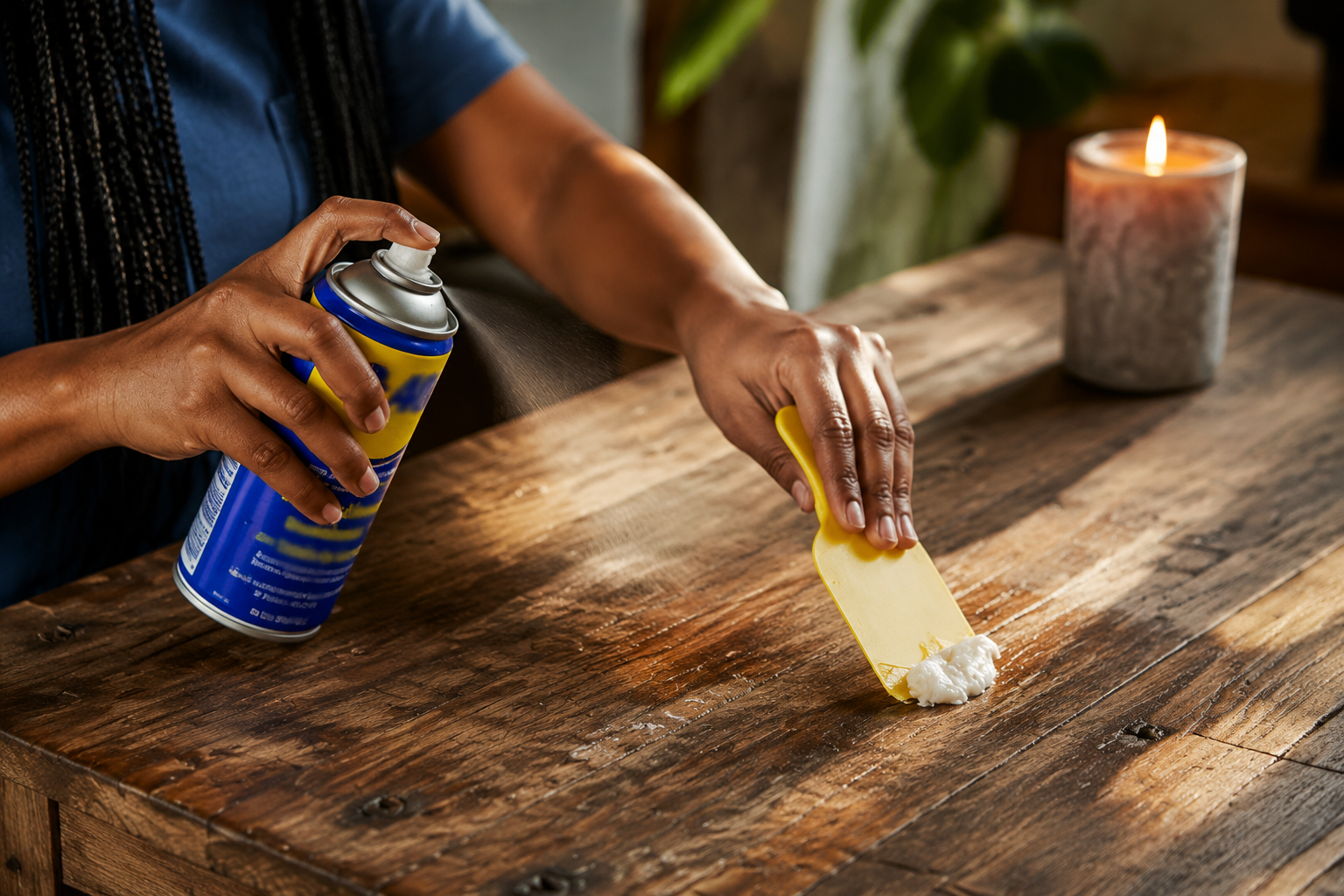 Quitar la Cera de Velas de los Muebles: El Truco Efectivo con WD-40