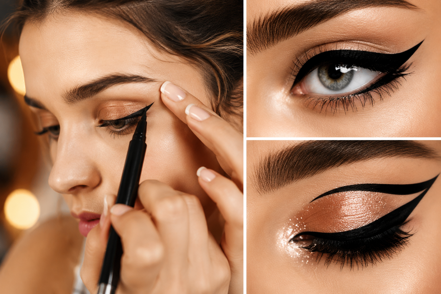 Realza tus ojos grandes y atractivos con 3 estilos de delineador que resaltan tu mirada