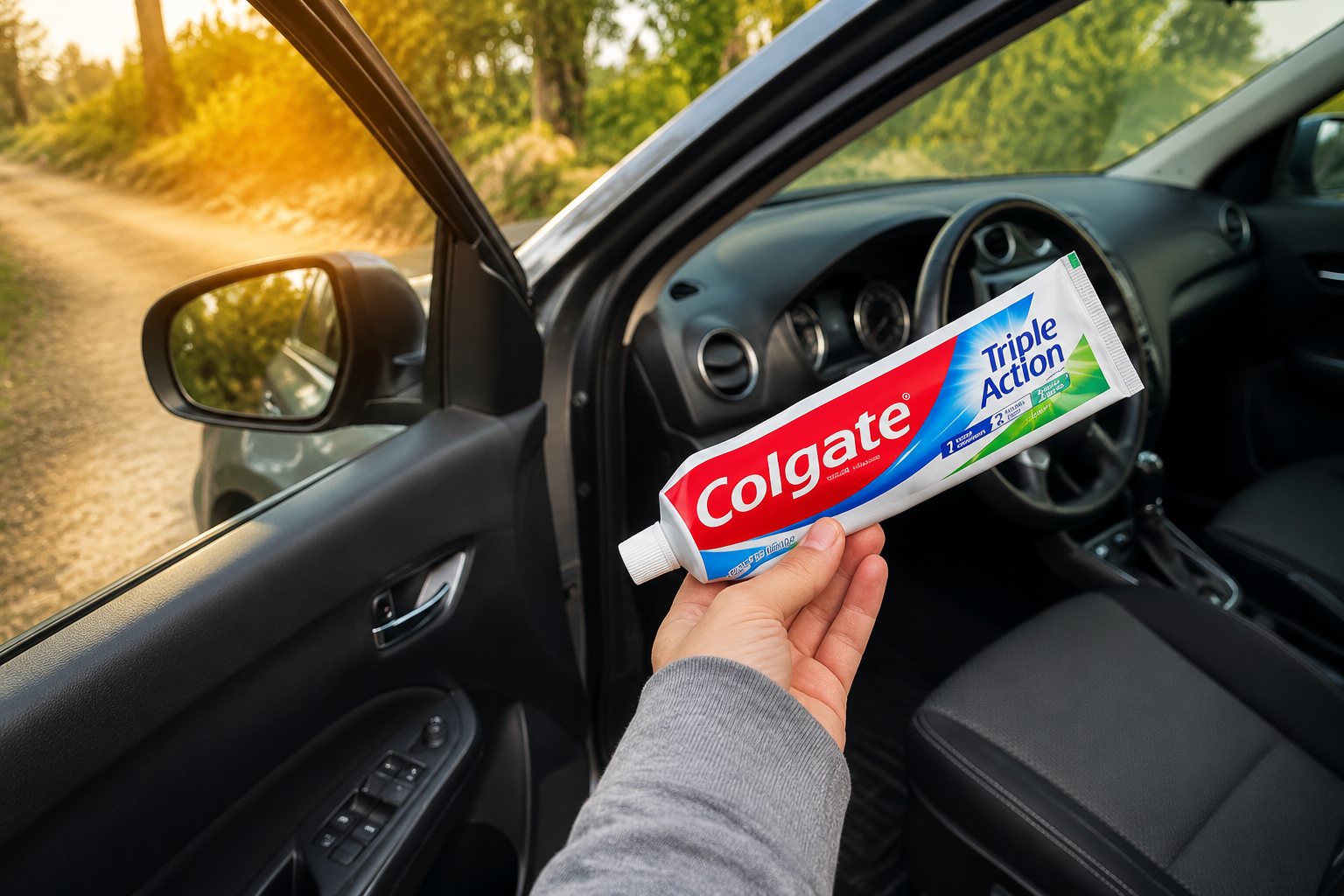 Siempre lleva pasta de dientes en tu coche: un consejo práctico