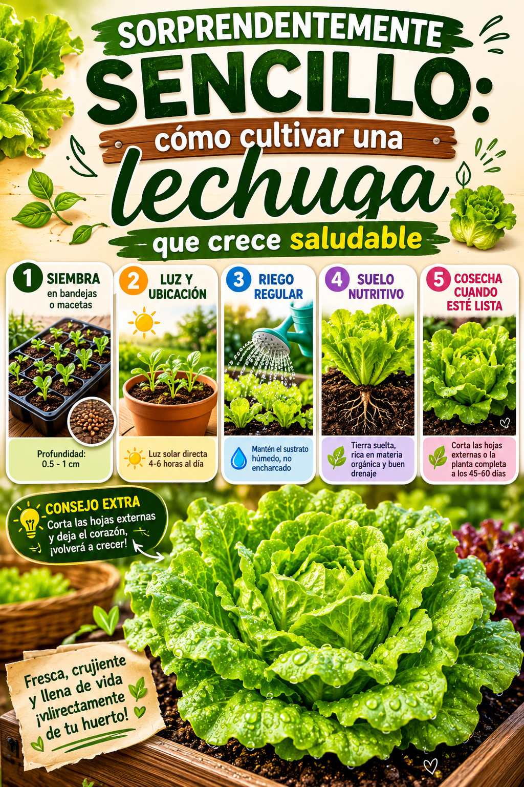 Sorprendentemente sencillo: cómo cultivar una lechuga que crece saludable