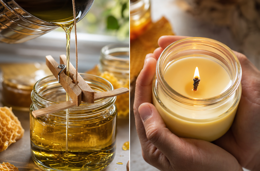 Velas con aceite de cocina reciclado: cómo hacerlas en 5 pasos fáciles