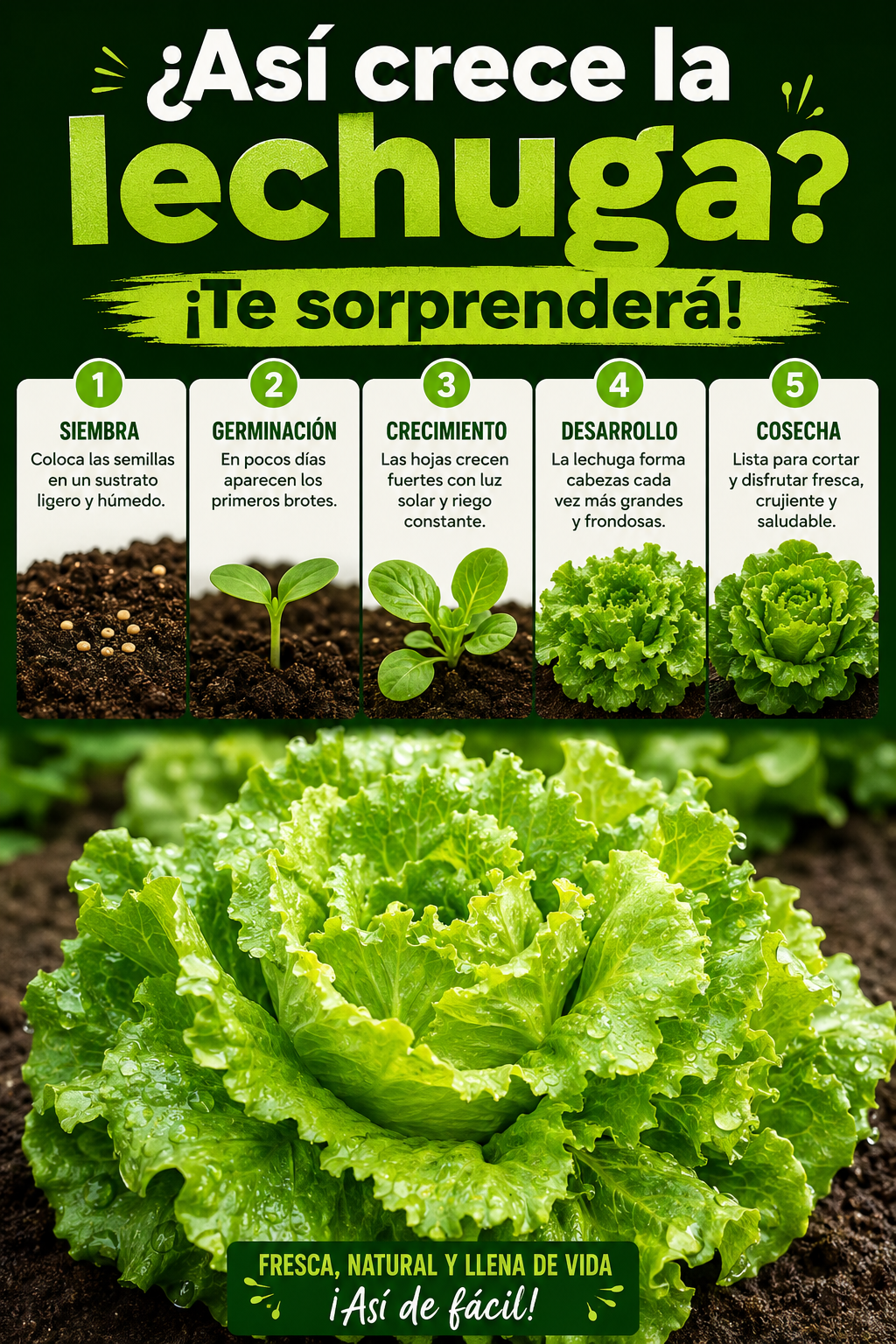 ¿Así crece la lechuga? ¡Te sorprenderá!