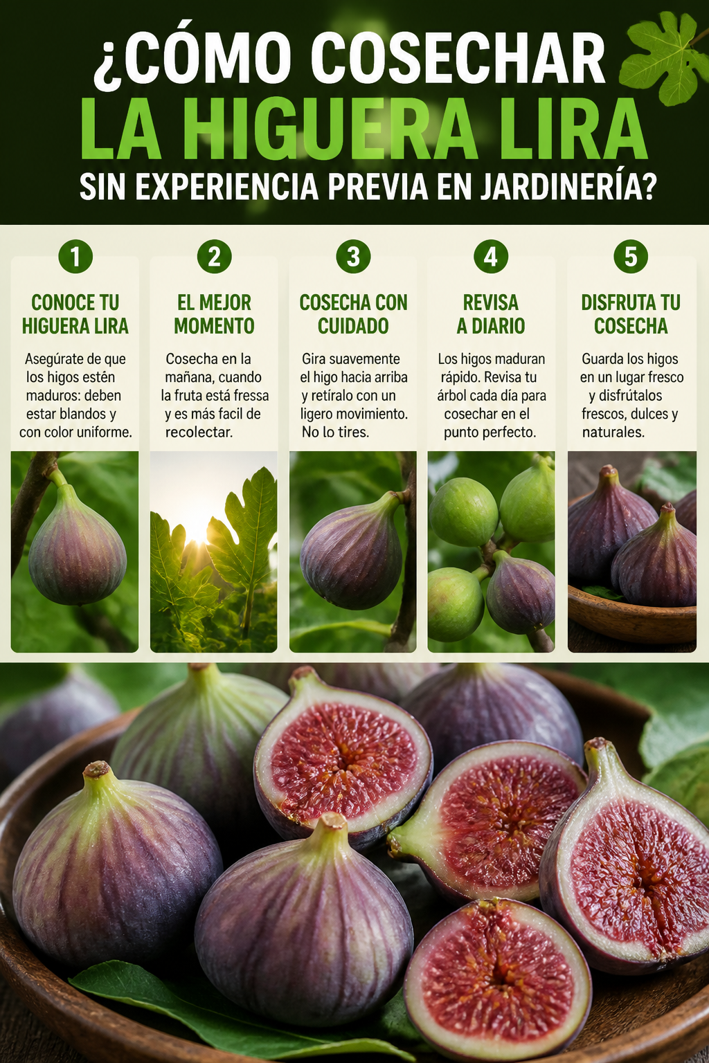 ¿Cómo cosechar la higuera lira sin experiencia previa en jardinería?