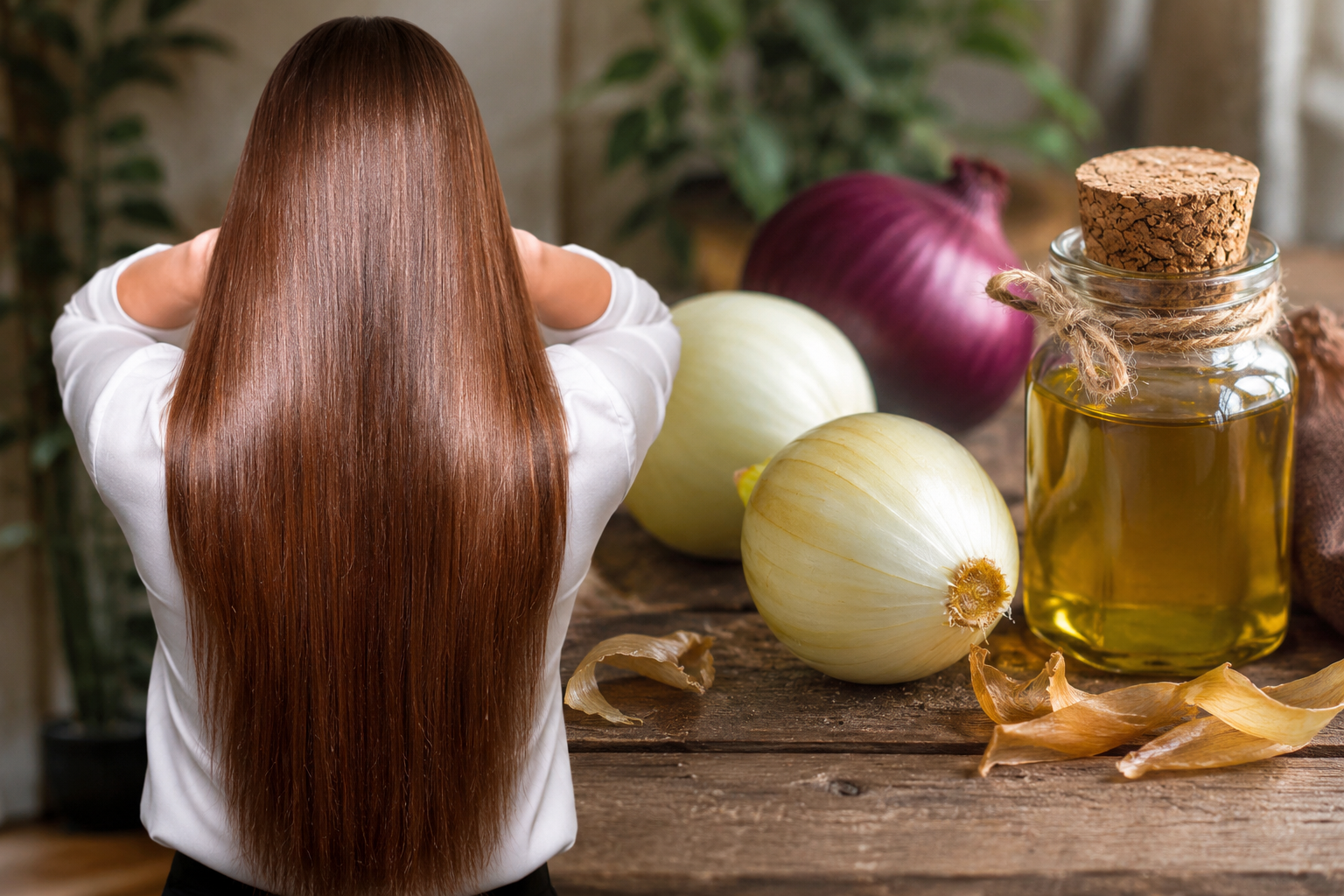 ¿Cómo estimular el crecimiento del cabello? Champú de cebolla