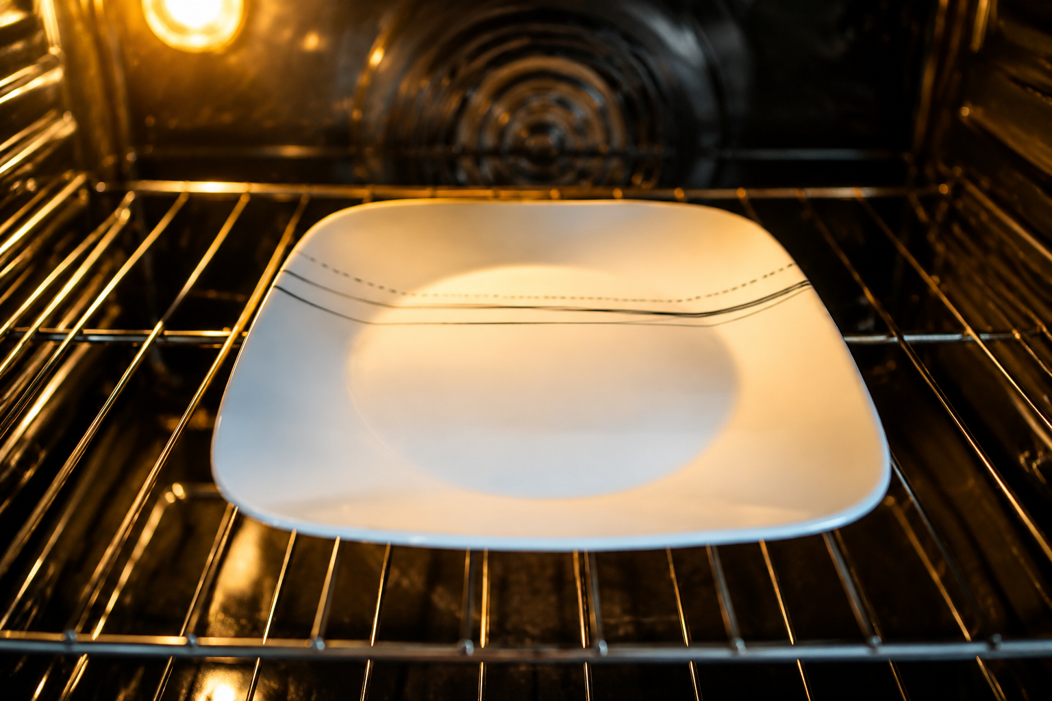 ¿Es seguro calentar un plato en el horno?