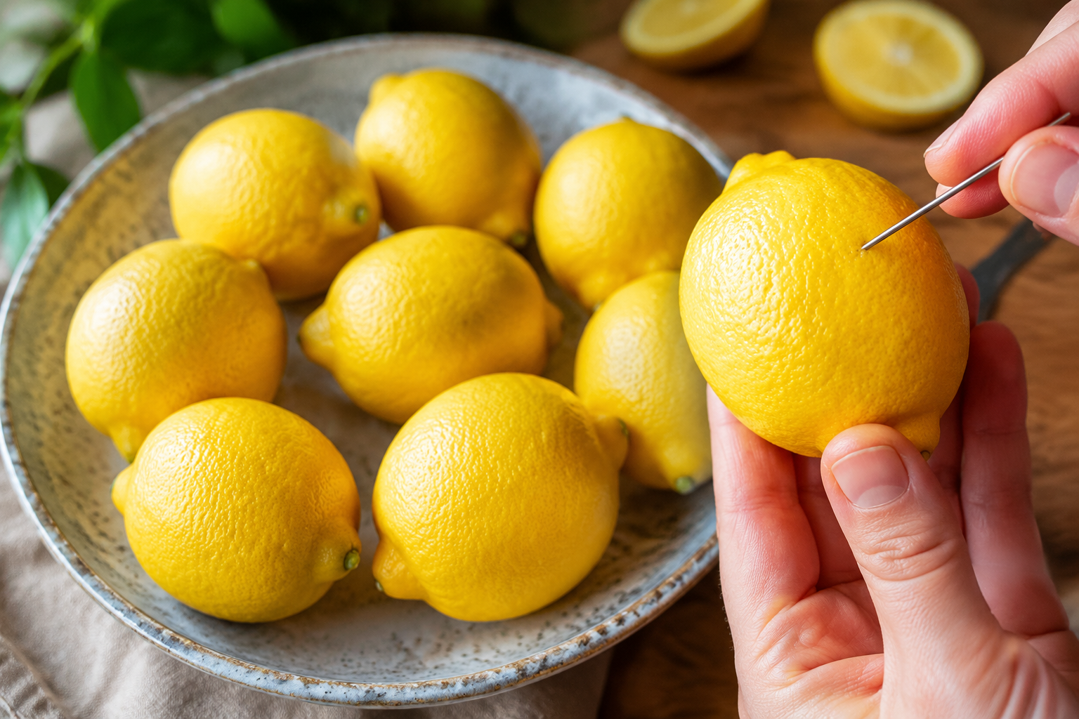 ¿Tienes limón y aguja? Un secreto fácil y delicioso que pocos conocen