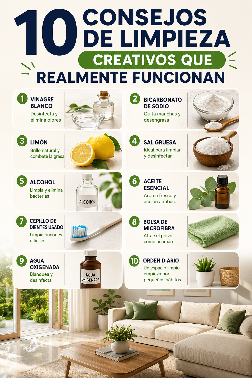 10 consejos de limpieza creativos que realmente funcionan