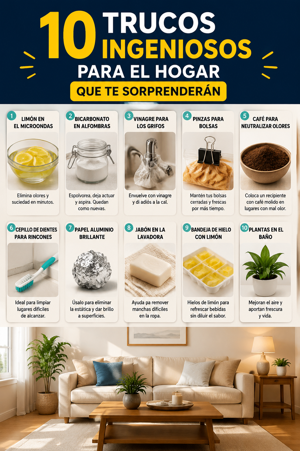 10 trucos ingeniosos para el hogar que te sorprenderán