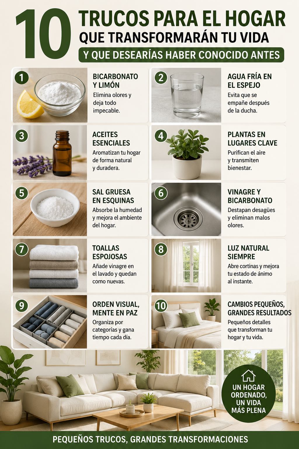 10 trucos para el hogar que transformarán tu vida y que desearías haber conocido antes