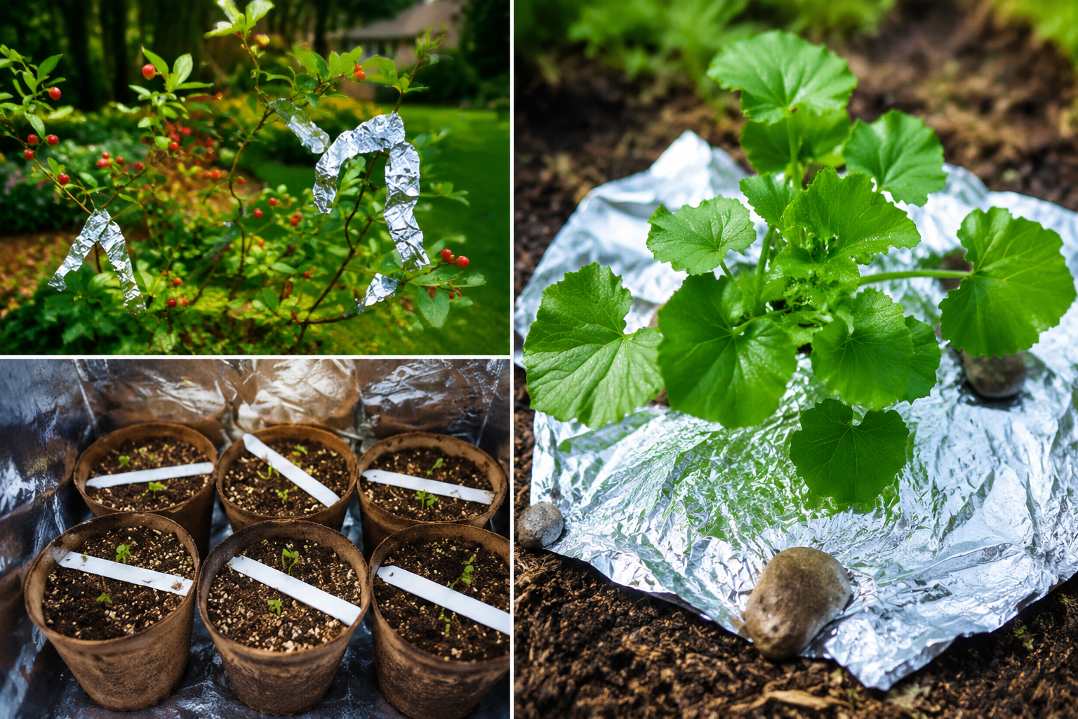 10 usos prácticos del papel de aluminio en el jardín