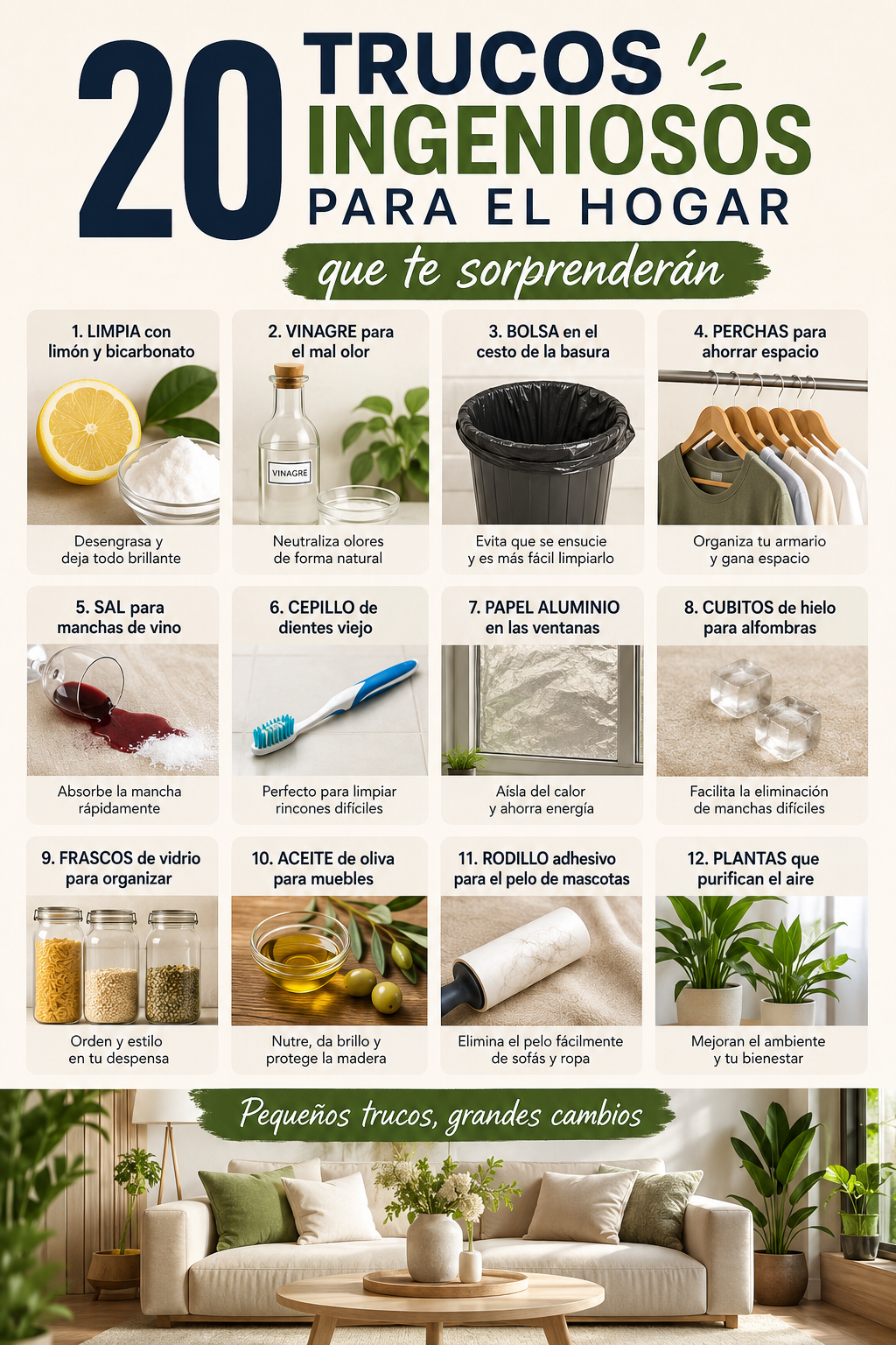 20 trucos ingeniosos para el hogar que te sorprenderán