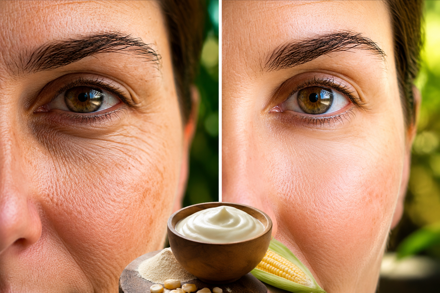 Almidón de maíz contra las arrugas: cómo hacer una crema que las reduce en 2 minutos