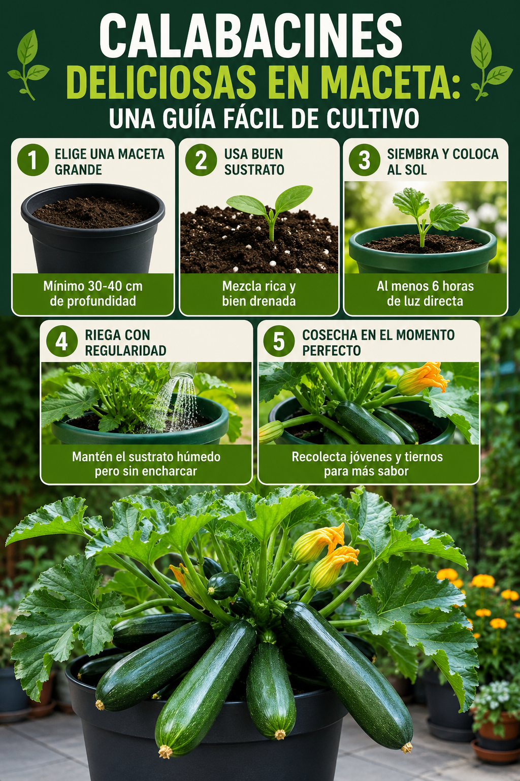 Calabacines deliciosas en maceta: una guía fácil de cultivo