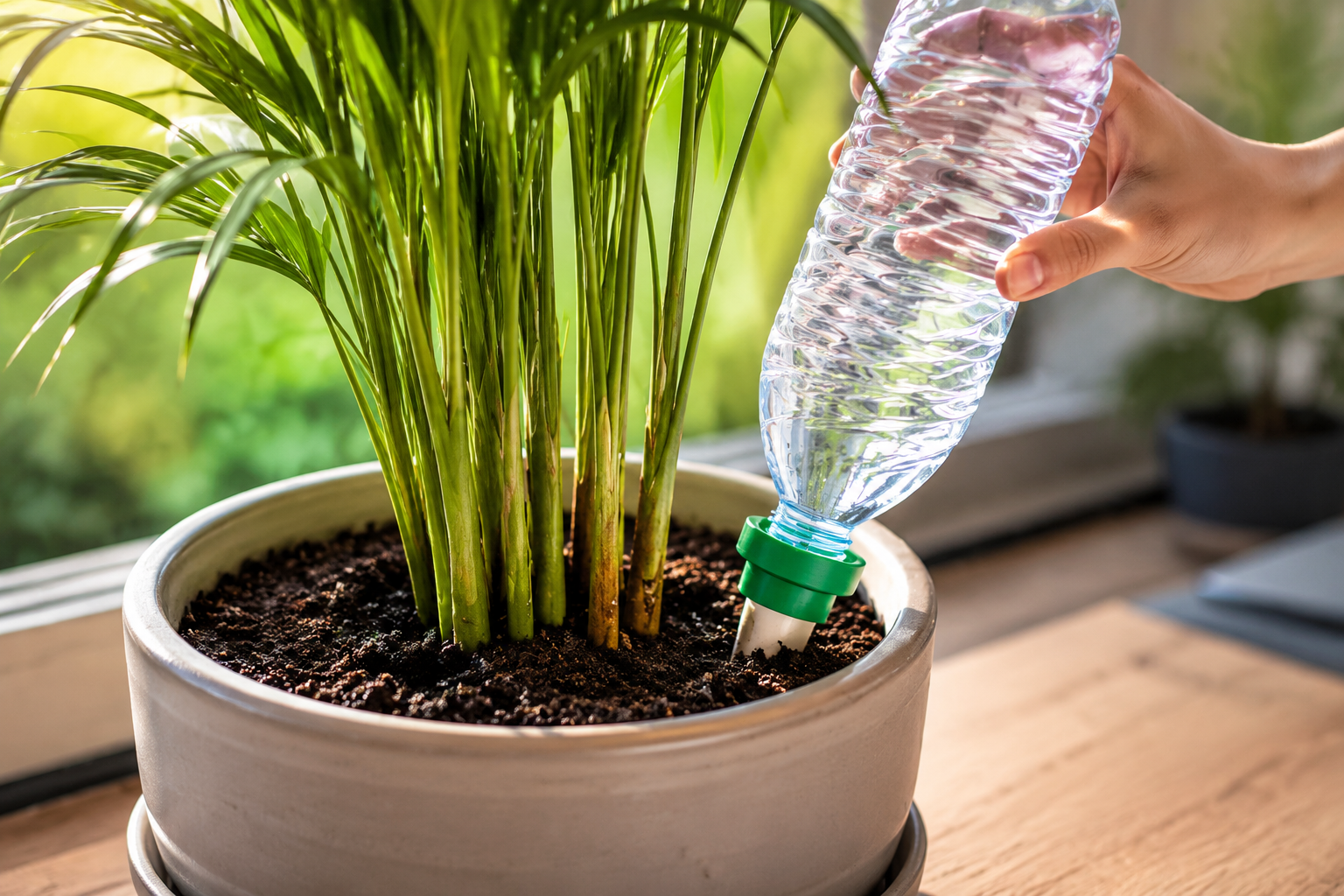Coloca una botella en tus macetas: la solución práctica al mayor problema de las plantas