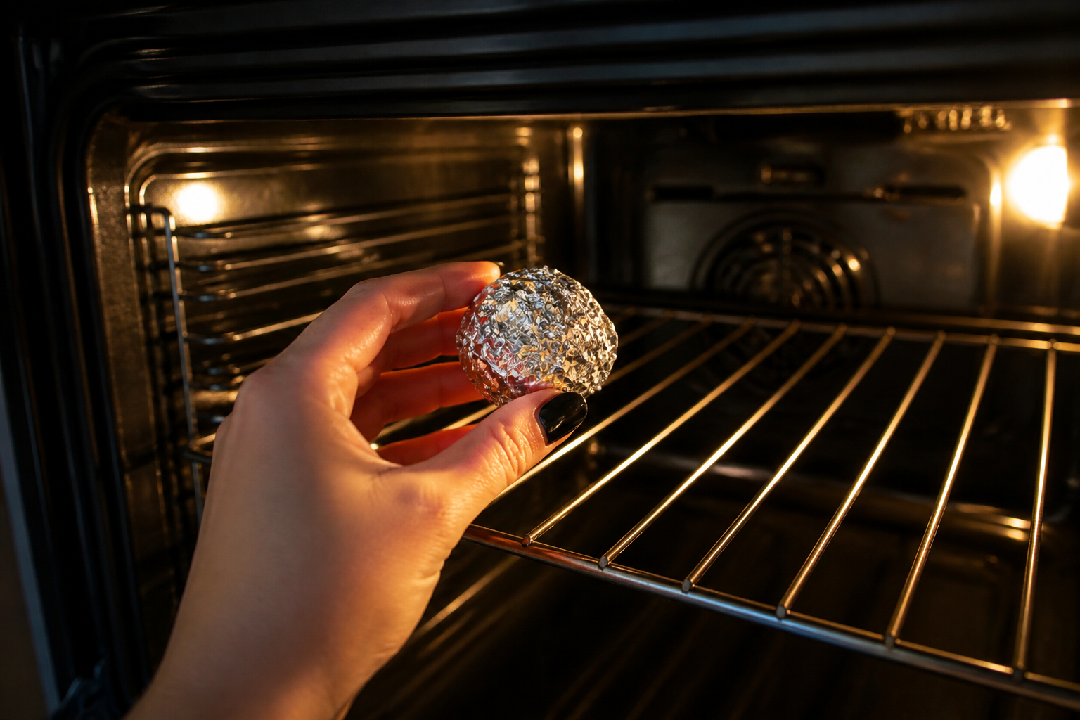 Colocar una bola de papel de aluminio en el horno ayuda a solucionar un problema común