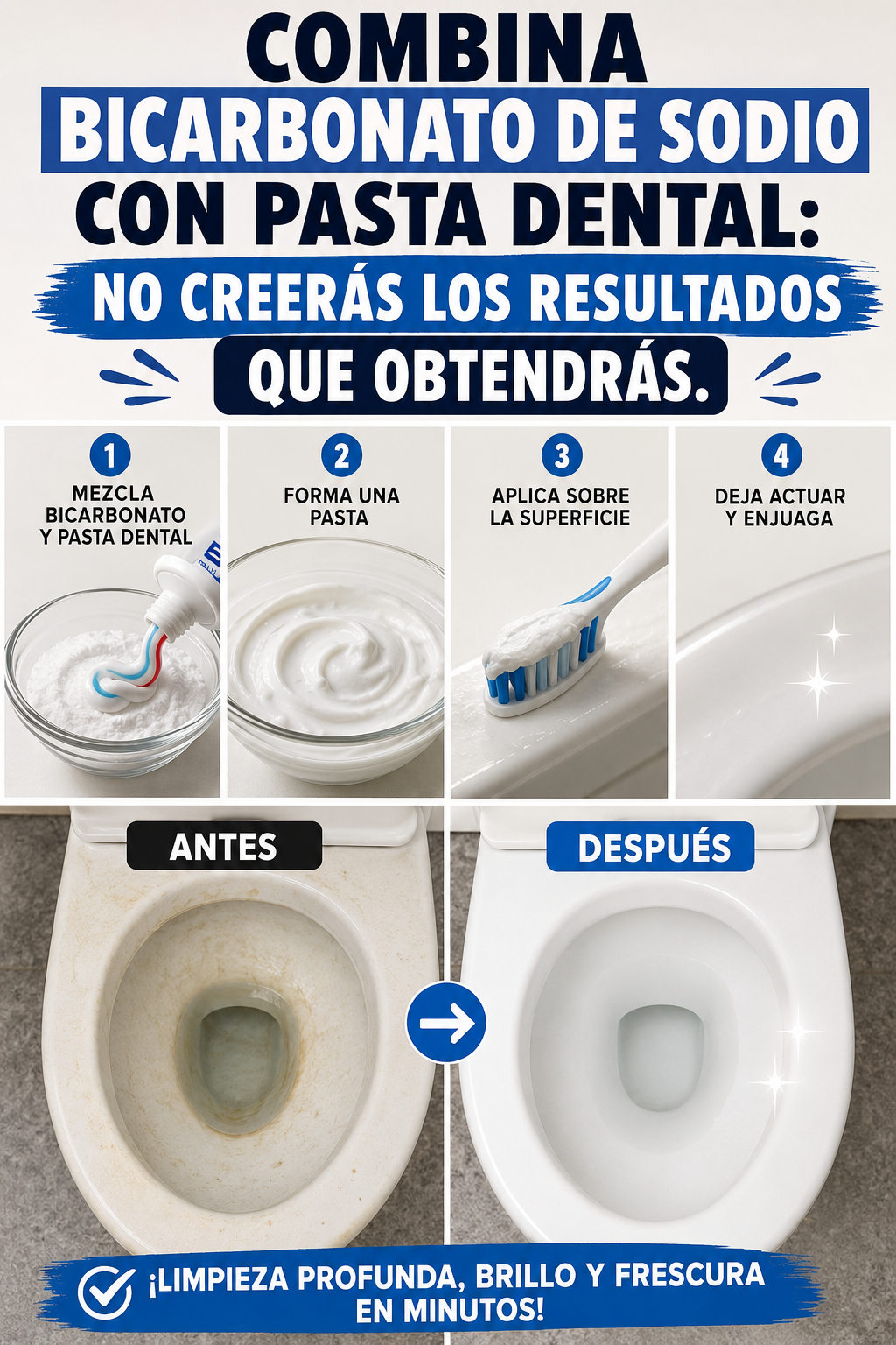 Combina bicarbonato de sodio con pasta dental: no creerás los resultados que obtendrás